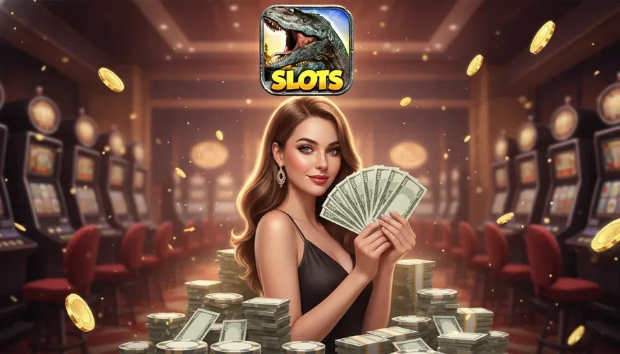Jurassic Slots welcome bonus and casino lobby